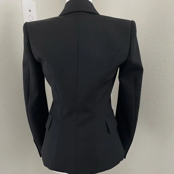 Authentic Balmain classic fitted double-breasted wool jacket - Picture 3 of 7